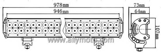 252W LED Light Bar 2032